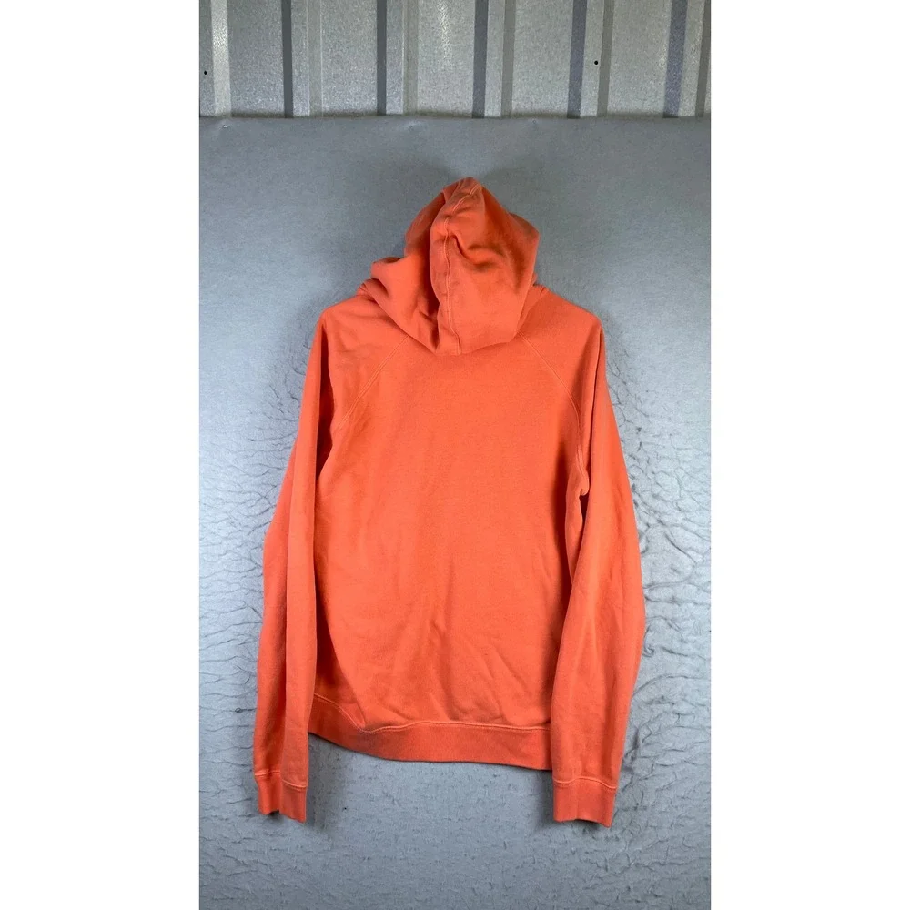 Nike Full Zip Hoodie Mens XL Orange Excellent Oversized Graphic Logo Sweatshirt